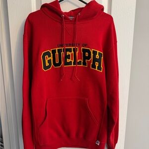 University of Guelph Russell Athletic Red Hooded Sweatshirt